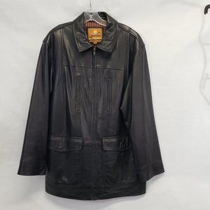 The Territory Ahead Mens Leather Coat Jacket Black